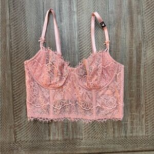 Victoria’s Secret Dream Angels Lace Bustier in Blush Pink
